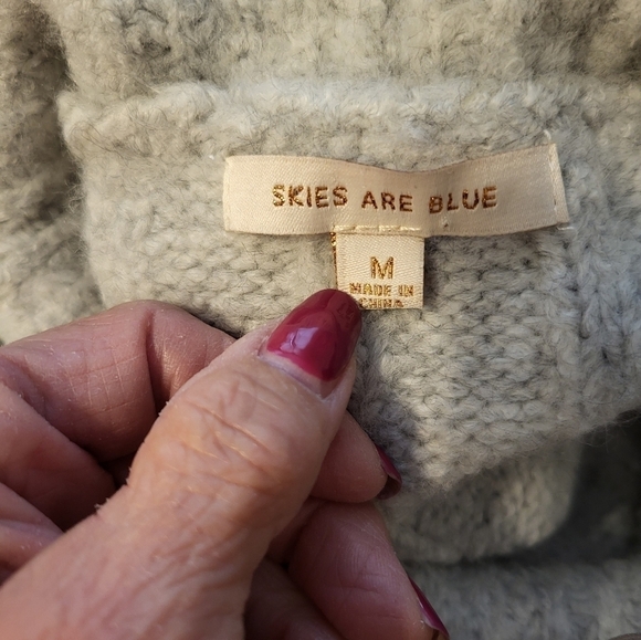 SKIES ARE BLUE Med oversized turtle neck long sweater style 43989 - Picture 3 of 12